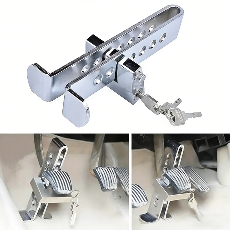Acelerador Antirroubo Universal Inoxidável Cadeado Bloqueio para Pedal de Freio Veicular