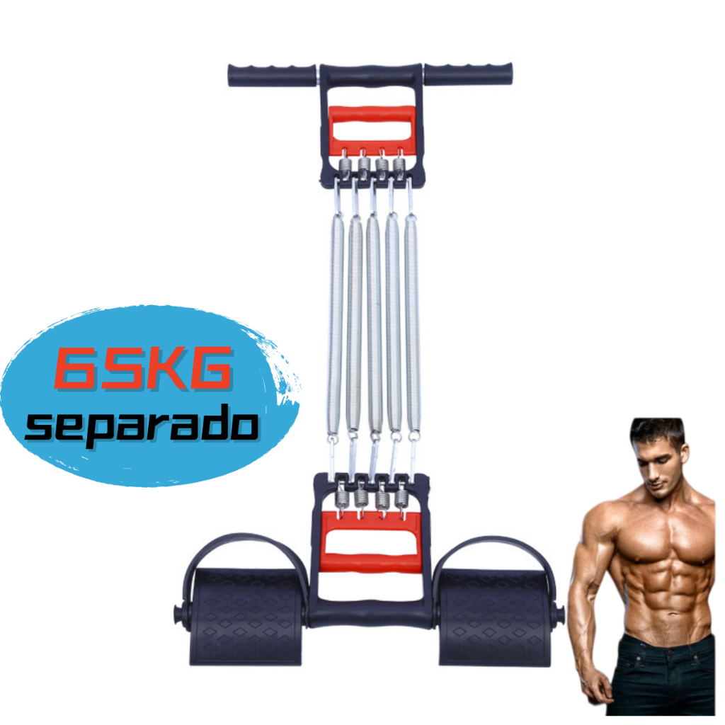 Extensor de Molas para Musculação - Equipamento de Treino para Peito, Braços e Costas, Resistente