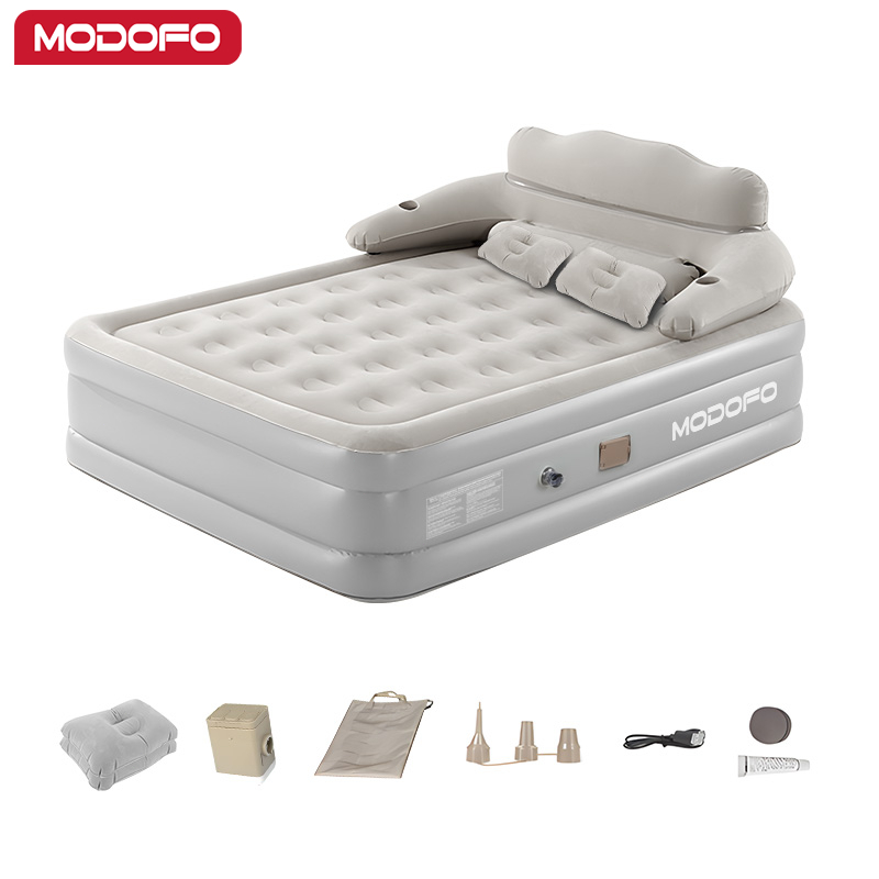 MODOFO Colchão Inflável Automático Queen Colchão Casal inflável Com Encosto Bomba Embutida Camping Equipment 203*152*46