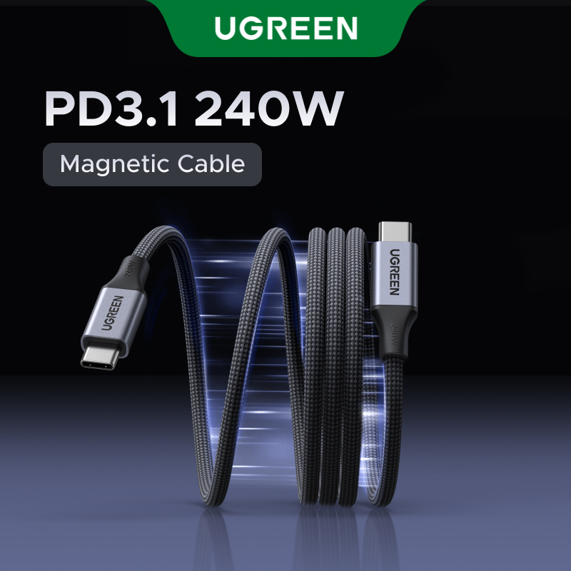UGREEN 240W Max USB-C Para Cabo De Carregamento Magnético 2.0 iPhone 17 Pro 16 15 Macbook iPad Switch Drone HUAWEI