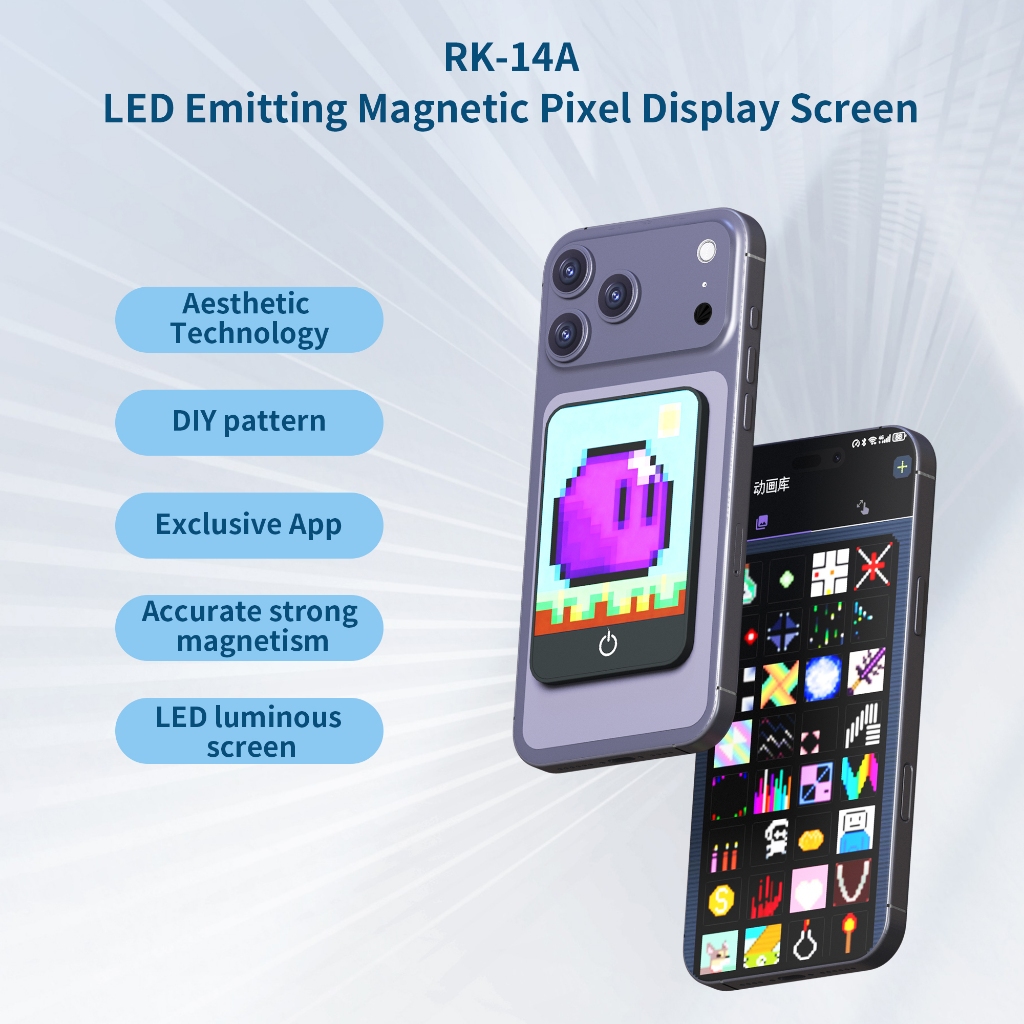 Mais Recente Tela De Exibição De Luz De Pixel LED 2026 APP Padrão De Controle Bluetooth Animação DIY Edição De Texto Rol