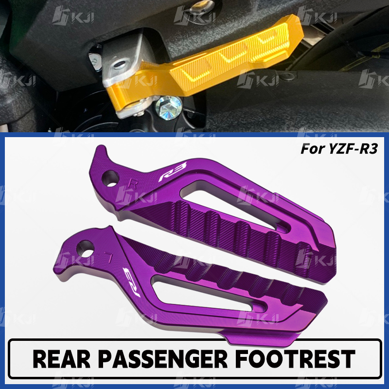 Para Yamaha MT-03/YZF-R3 MT03 R3 Apoio Os Pés Do Passageiro Traseiro Da Motocicleta CNC Pé Pegs Pedal Acessórios