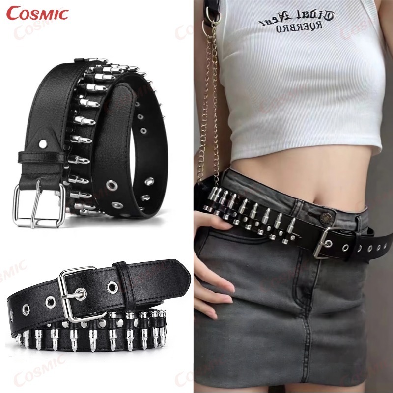 Cinto de corrente com rebites estilo punk europeu e americano, estilo rock,estilo gótico 2026-CO em Oferta na Shopee