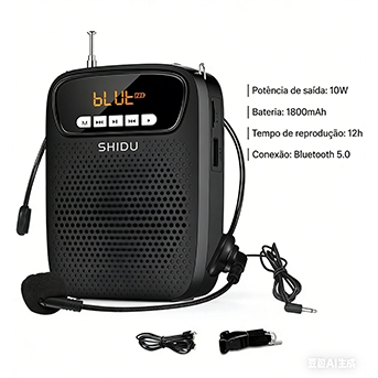 SHIDU amplificador de voz portátil fone de ouvido microfone Mini PA leve com fio disponível sistema ultrassônico suporte