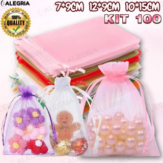 Kit 50/100 Un Saco Saquinho Organza Tule Saquinho 7x9 9x12 10x15 Festa Casamento (Escolha A Cor) em Oferta na Shopee
