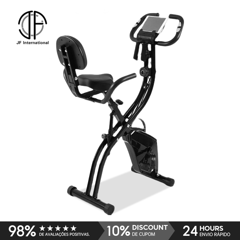 Bicicleta Ergométrica Dobrável Resistência Magnética Silenciosa Academia Em Casa Fitness Monitor Cardíaco