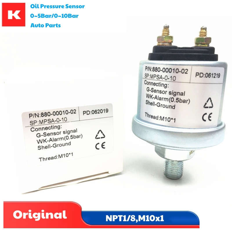 Sensores Mecânicos Automáticos De Pressão De Óleo M10x1 NPT1/8 Remetentees De Rosca 0-5Bar 10Bar Unidade De Envio Com Si
