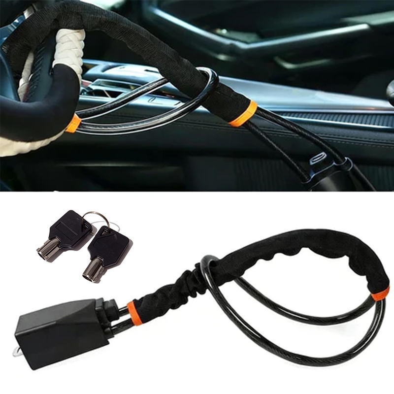 Sistema de Bloqueio Reforçado Anti-Roubo Maior Resistência Volante Cinto Segurança
