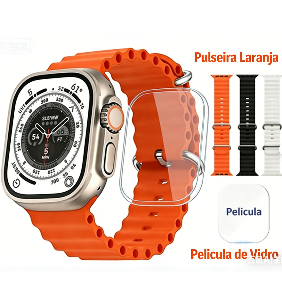 Novo Smartwatch U9 Ultra 2026 38mm Tela Bússola Monitoramento Cardíaco Sono Resistente À Água Bluetooth