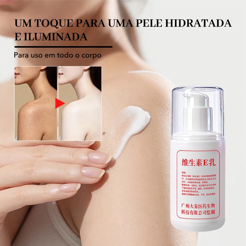 100ml Creme hidratante com vitamina E, clareador, hidratante, suavizante e antioxidante. em Oferta na Shopee