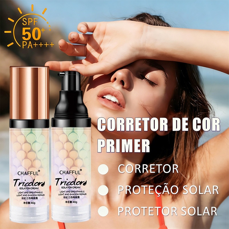 Protetor Solar + Base 2 Em 1-Corrige O Tom E Controla A Oleosidade Fps50 + 40g em Oferta na Shopee