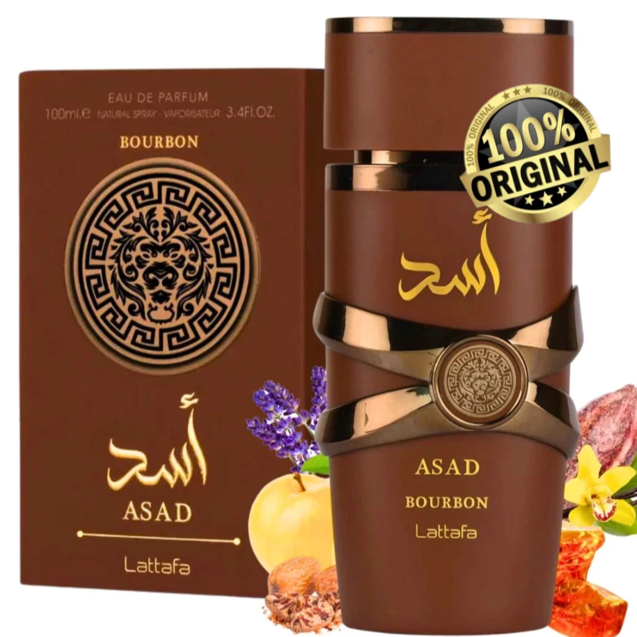 Asad Bourbon LATTAFA Masculina Eau de Parfum 100ml-A Fragrância É de Longa Duração E Encantadora-Com de Até 24 Horas