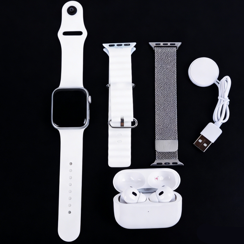 Relógio inteligente Super série 9 relógio + fone de ouvido Bluetooth calculadora freqüência cardíaca suporta Pick-Up tel