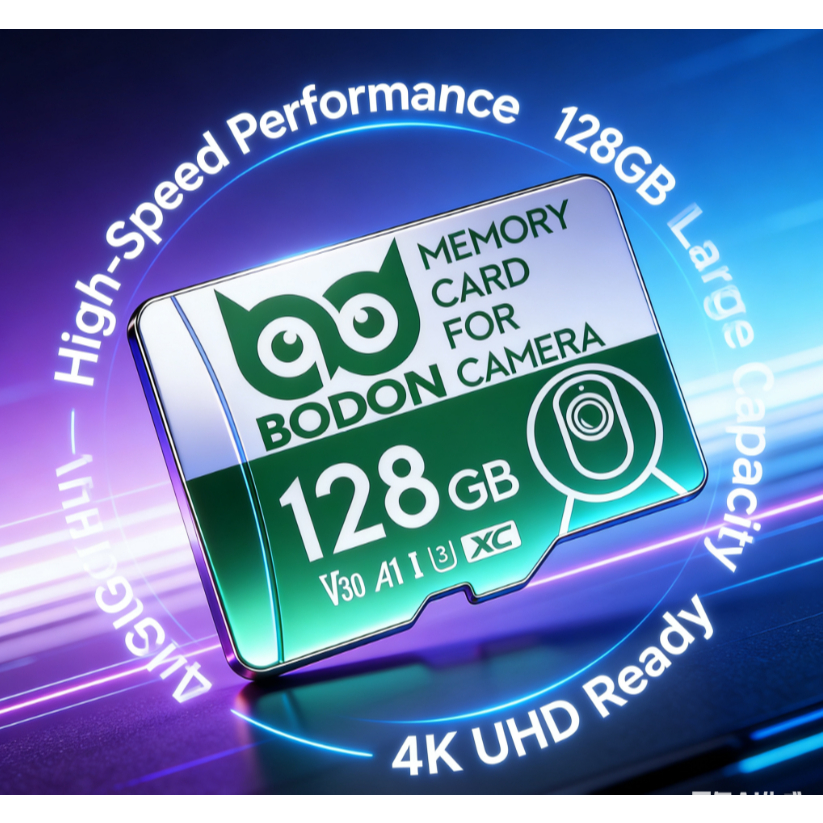 Cartão De Memória Micro SD BODON 128 Gb 256 512 Para Câmeras De Segurança , Painel E Música