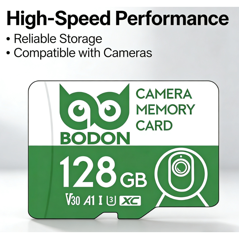 Cartão De Memória Micro SD BODON 128GB V30 U3 Original , Adequado Para Monitoramento De Vídeos , Câmeras De Painel , sma