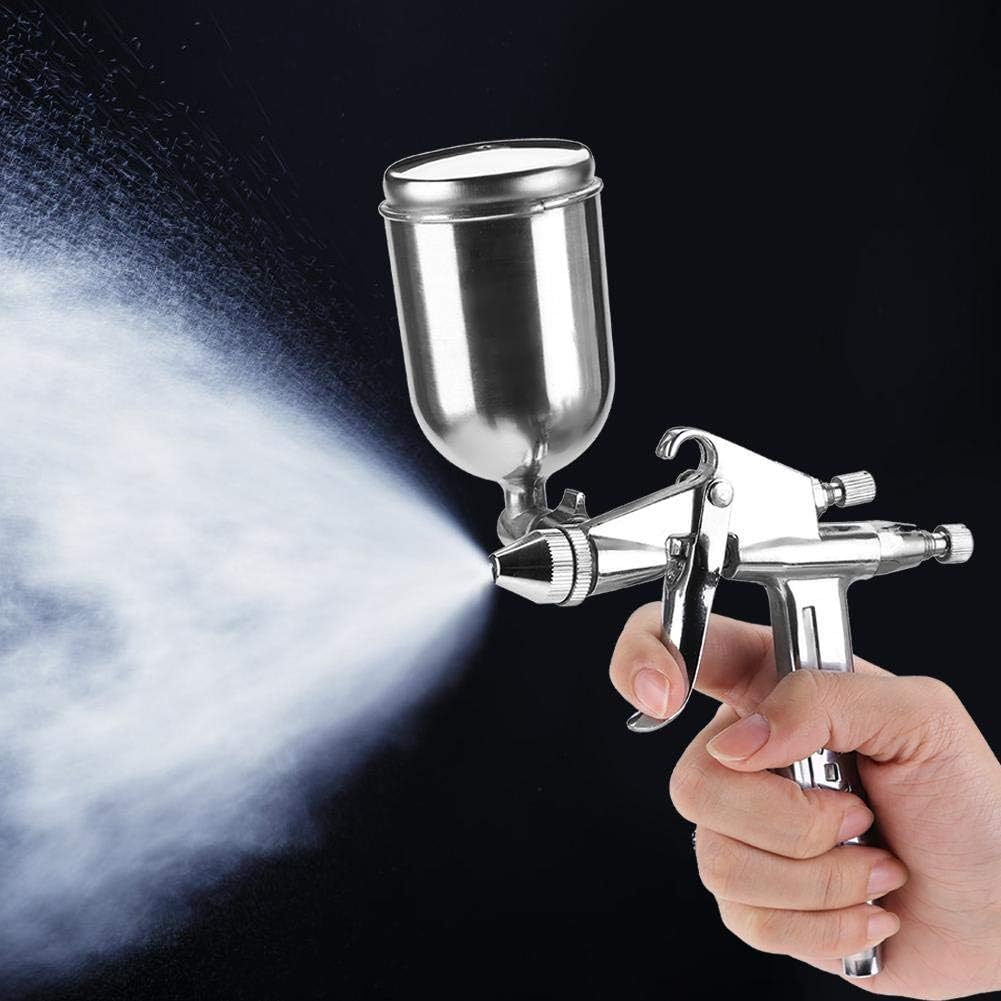 Pistola de Pintura K3 Aerógrafo Alumínio Gravidade 125 ml Bico 0,5mm Ajustável