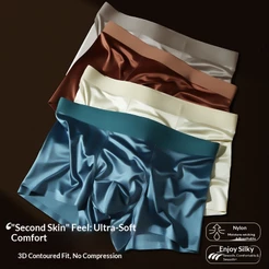 Leve Luxo 120S Legal Gelo Seda Boxers Masculinos 10A Antibacteriano Amoreira Virilha Sem Costura Respirável Roupa Interi