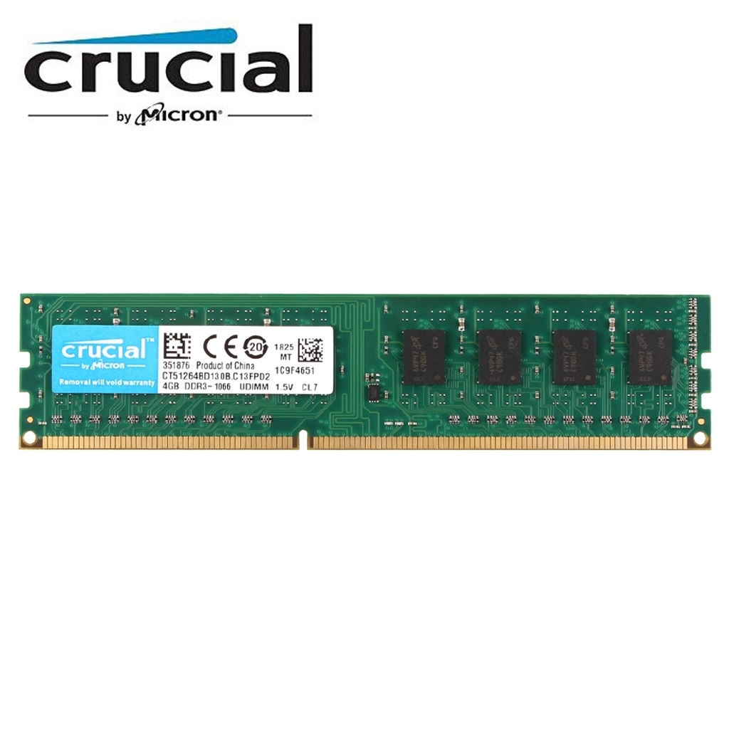 Ram Crucial Desktop DDR3 1.5V DDR3L 1.35V 4GB 8GB 1066mhz 1333mhz 1600MHZ PC3-12800U Memória DIMM