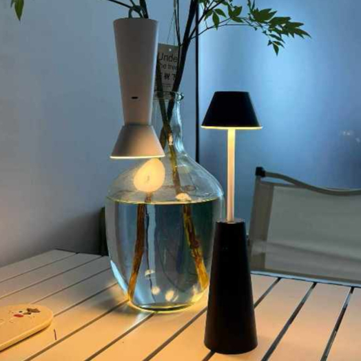 Luminária De Mesa Recarregável Portátil Leitura LED Lâmpada Cabeceira Removível Emergência Sem Fio