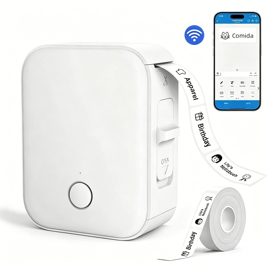 Mini Impressora De Etiquetas Portátil , Fabricante Térmicas Sem Fio Bluetooth , Adesivos Recarregável