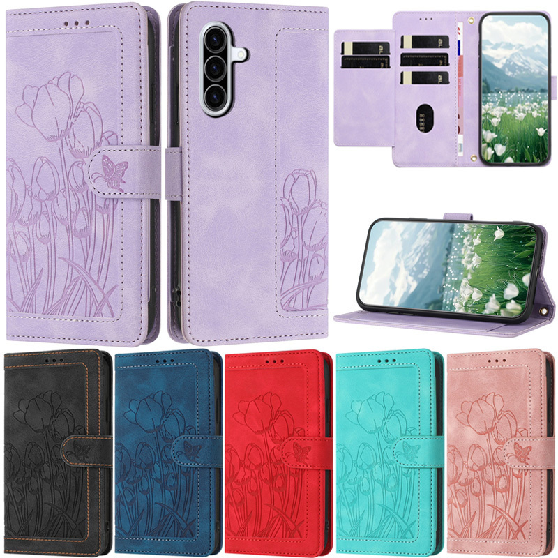 Caixa De Luxo Para Samsung Galaxy A37 A57 A56 A36 A26 A17 A07 A16 A06 A05S A73 A72 A55 A54 A34 A53 A52 5G A05 Carteira D