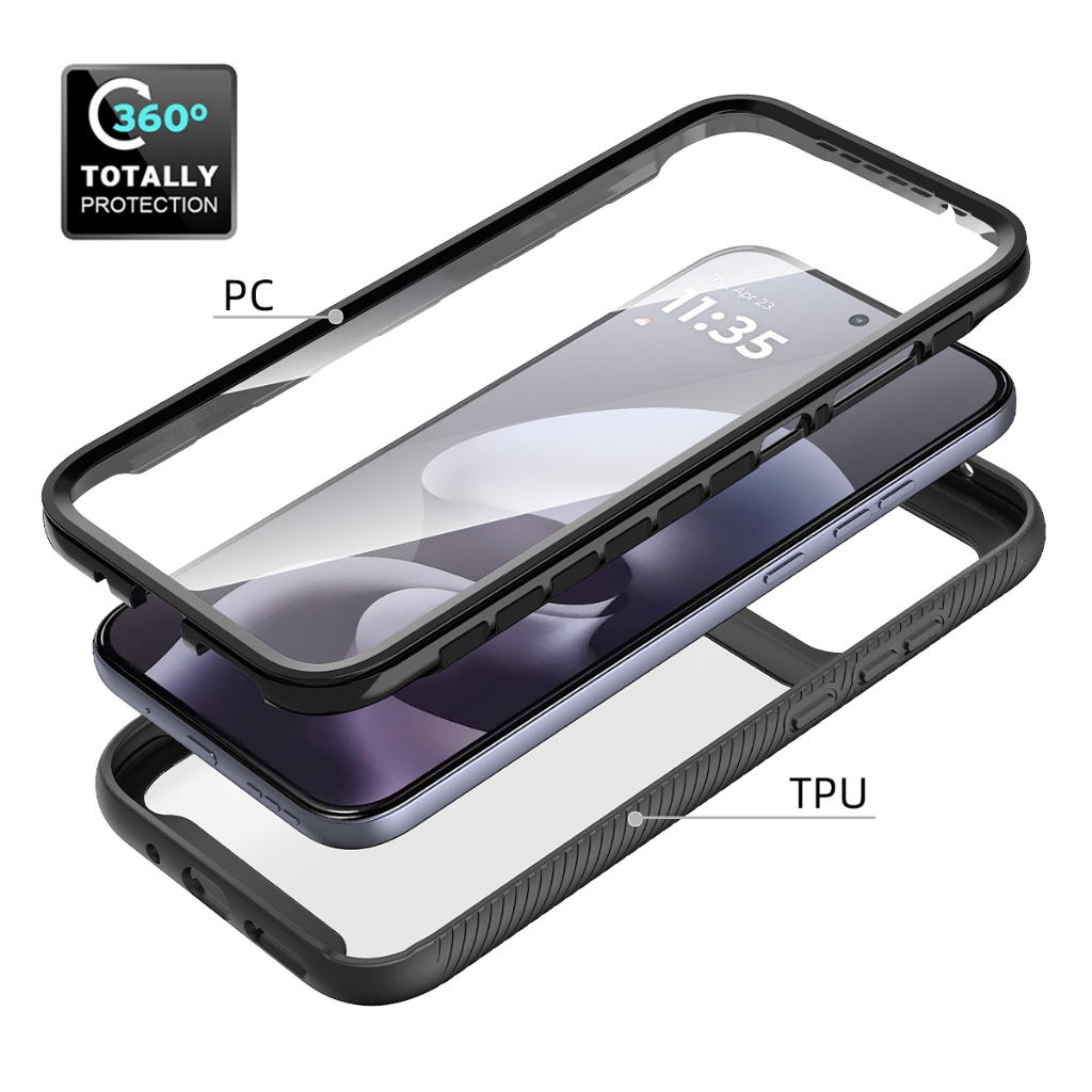 360 ° Capa À Prova De Choque De Proteção Total Para Motorola MOTO G77 G67 G17 G3