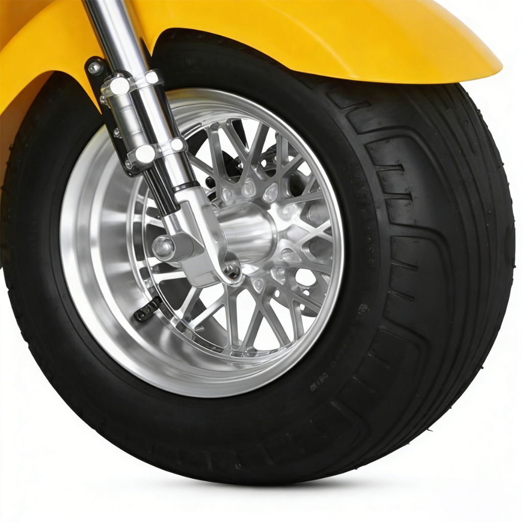 Roda Dianteira Completa De 10 Polegadas Com Aro E Pneu Para Scooter Elétrica