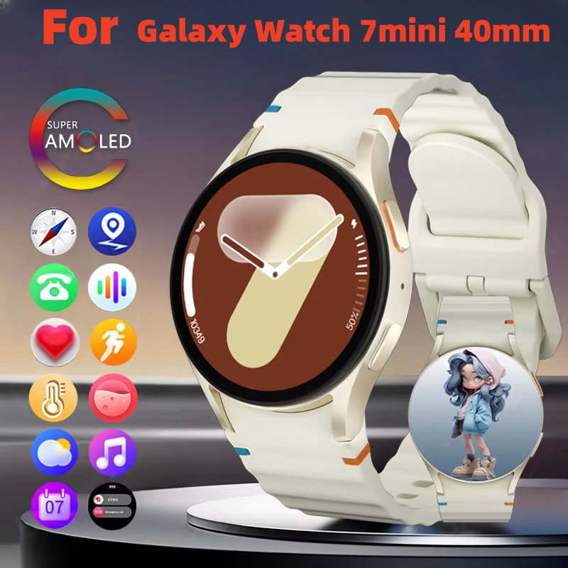 2026 Novo Relógio Feminino De 40 Mm 7 mini smartwatch GPS Rastreamento De Movimento , Tela AMOLED , Chamadas Bluetooth D