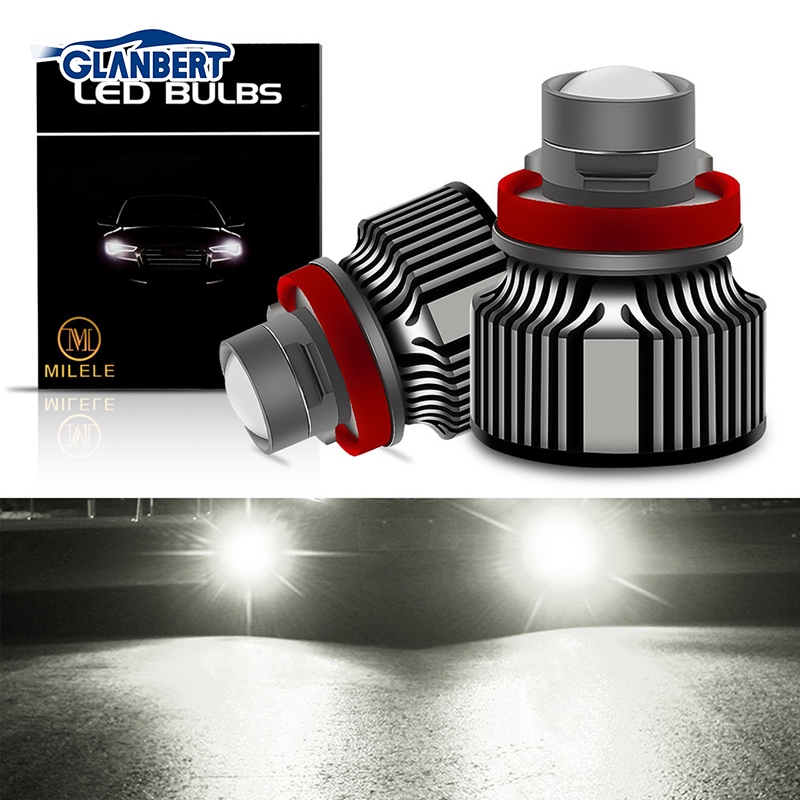 2pçs Lâmpada LED De Projetor De Luz Com Farol De Neblina Para Carro H11 H8 H9 9005 9006 H7 40W 6000K Motocicleta