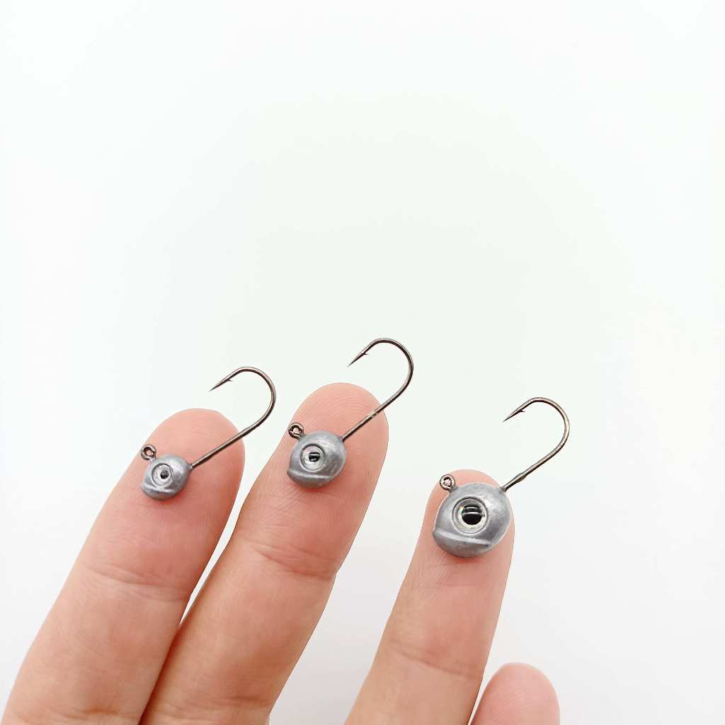 DUODUOYU 20 Pçs/Caixa Pequeno Gabarito Cabeça Gancho De Pesca 1g/1.8g/3.5g Mini Minhoca Macio Com Olhos 3D Isca Aritific
