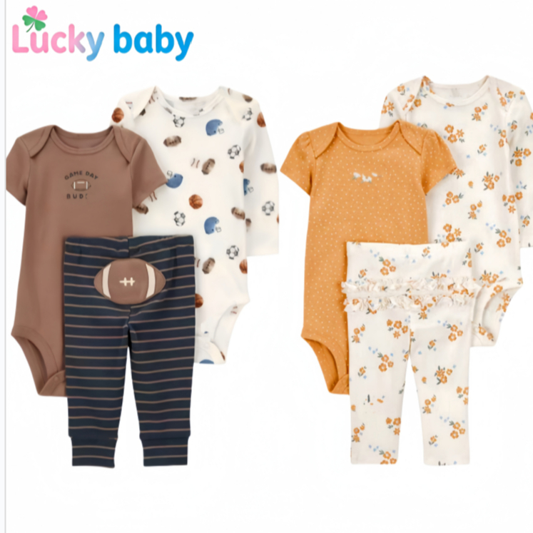 Lucky Baby Conjunto Bebê Primavera Outono Unissex Manga Longa 100% Algodão Térmico Aquecido Confortável 6–24 Meses em Oferta na Shopee