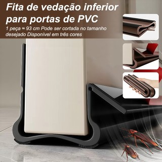 Fita De Vedação Flexível De Porta Em PVC Portas Bloqueador À prova de insetos e pode ser cortado à vontade