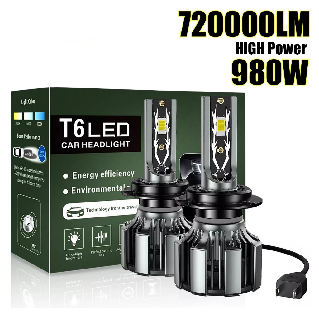 Apair H4 H7 Lâmpada LED Do Farol H1 H11 9005 HB3 9006 HB4 Automático 120W 25000LM Super Brilhante CSP Condução Turbo Nev