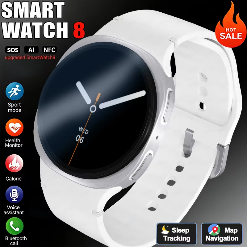 Novo Galaxy Relógios 8 Smartwatch Relógio Inteligente Para Homens Mulheres Rastreador GPS Monitor De Saúde Fitness À Pro