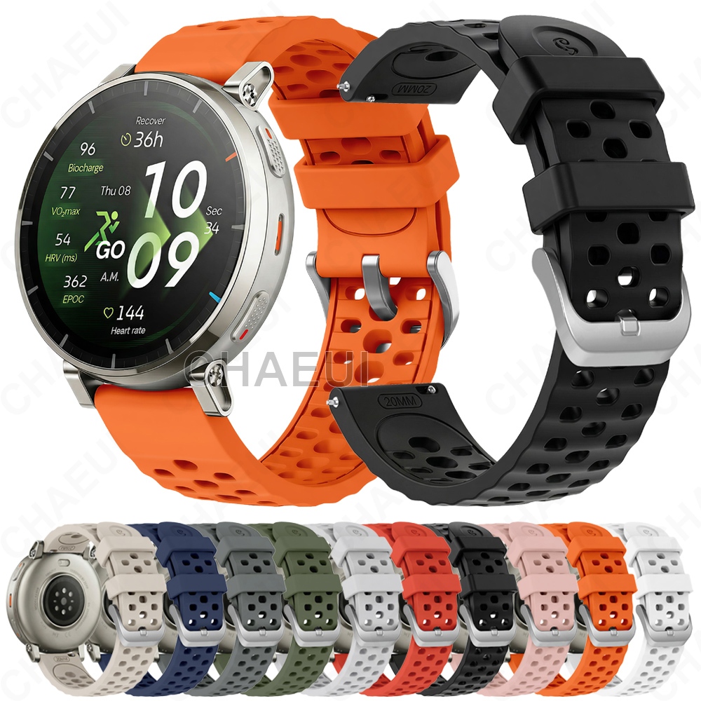 Pulseira De Silicone Com Esportiva , Acessórios Para Amazfit Active 3 Premium / Active 2