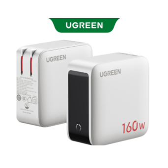 Carregador UGREEN 160W De 5 Portas (4C1A) 4xUSB-C 1xUSB-A , Carregamento Rápido 