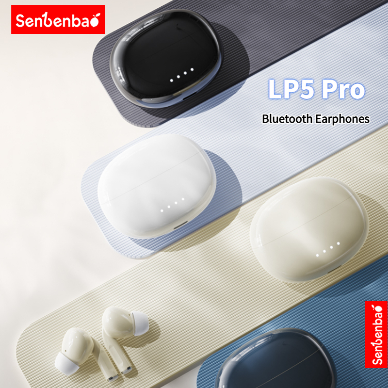 Senbenbao LP5 Pro TWS Fones De Ouvido Bluetooth Estéreo Sem Fio 5.4 Controle De Toque Com Cancelamento De Ruído Fone Par