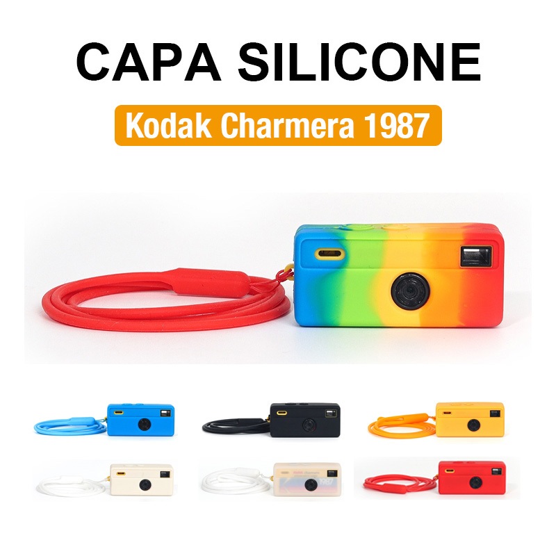 [Film Lab] Capa Silicone Kodak Charmera 1987 Case Para Câmera Capa Protetora Com Alça KA002