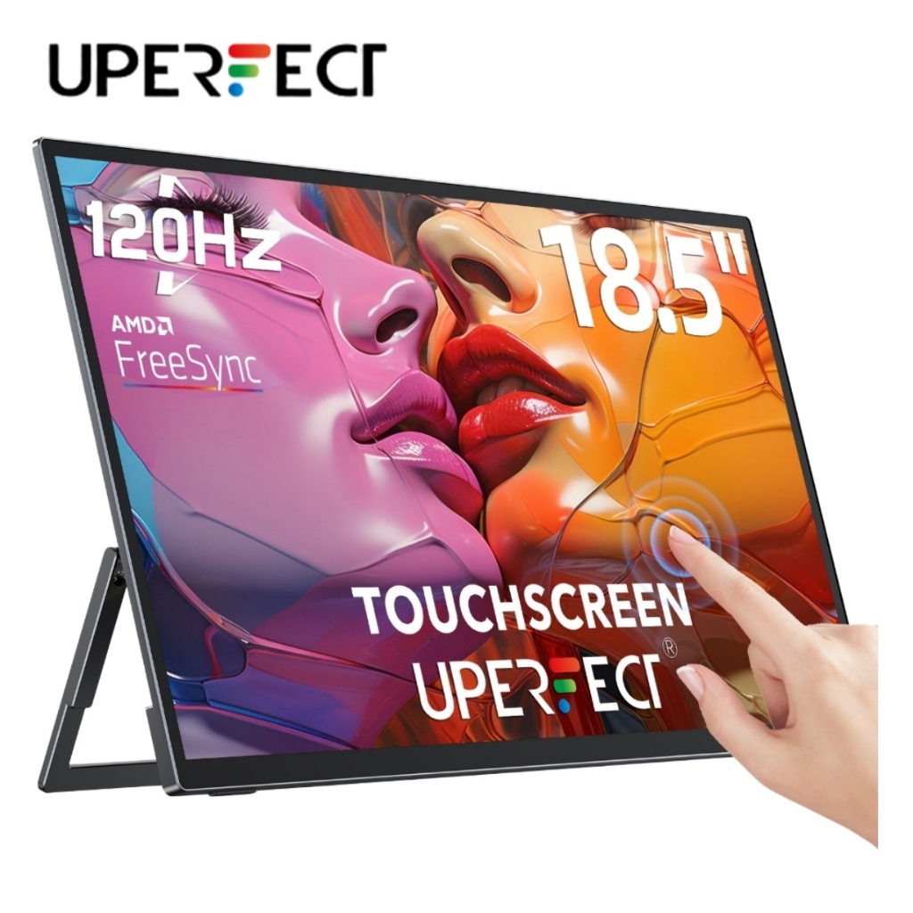 【Enviar do Brasil】UPERFECT Monitor Portátil Toque 18.5inch 120HZ 1080P 100%sRGB FreeSync Macbook PS5 Xbox Office Jogos
