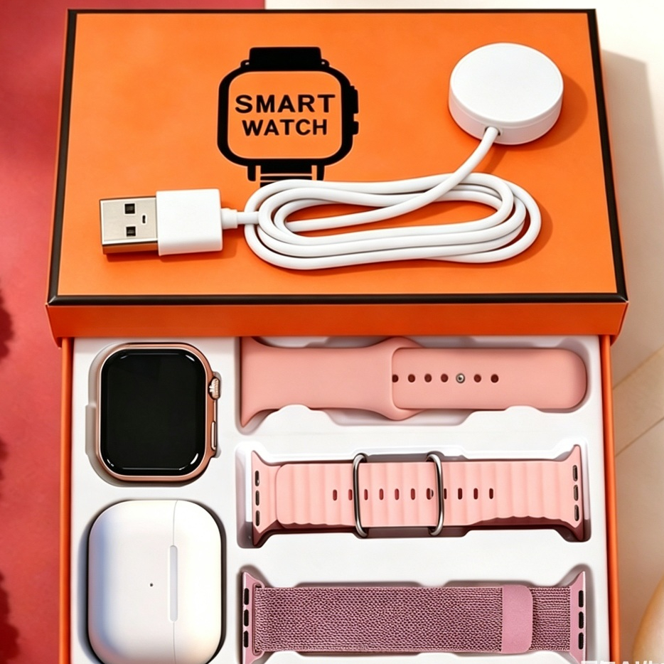 Smartwatch T800 Ultra Aparelho Auditivo Conjunto Completo Monitoramento De Freqüência Cardíaca Unissex