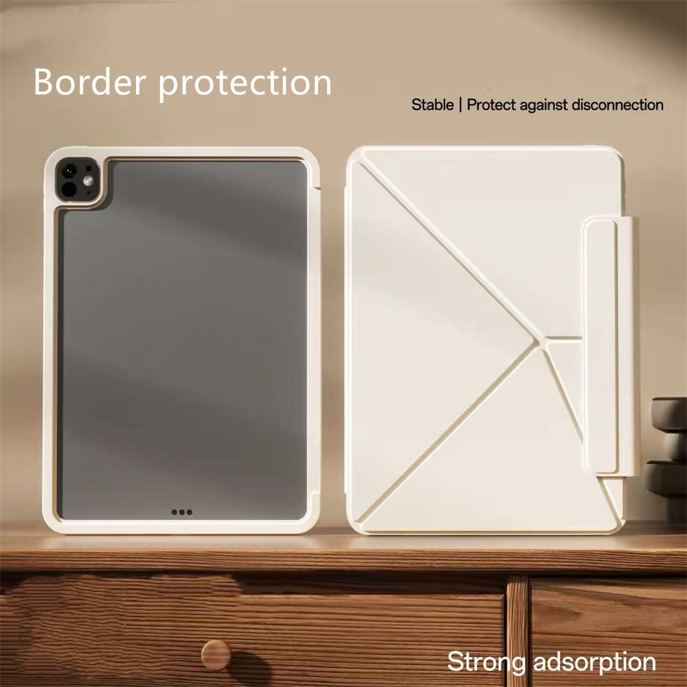 Capa Para iPad air13 M4 13 Polegadas 2026 , Parte Traseira Magnética Removível Com Design De Origami , Moldura De PC Res