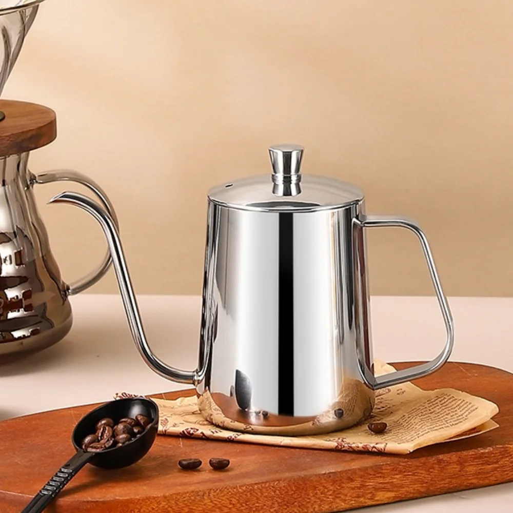 Bule Inox Bico Fino 600 Ml Leiteira Profissional Aço Inoxidável Antiferrugem Chaleira