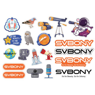 Svbony Cute Astronomia Adesivo Pacote Espaço E Telescópio Adesivos De Vinil Para Laptop Garrafa De Água