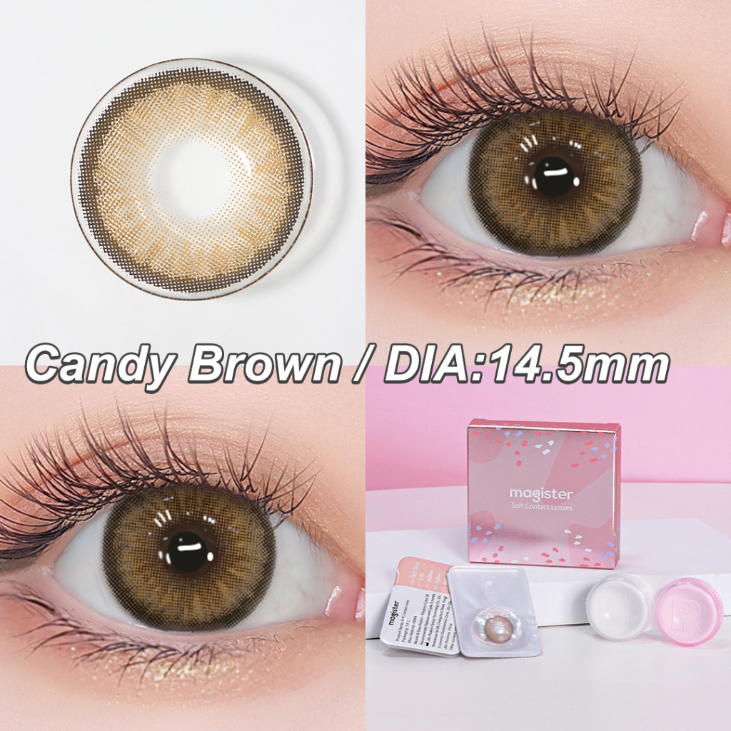 [0,00 ~ -8,00] Lentes de contato de grau negativo 14,5 mm Diamond Candy Brown ,lentes de contato de  grau nega