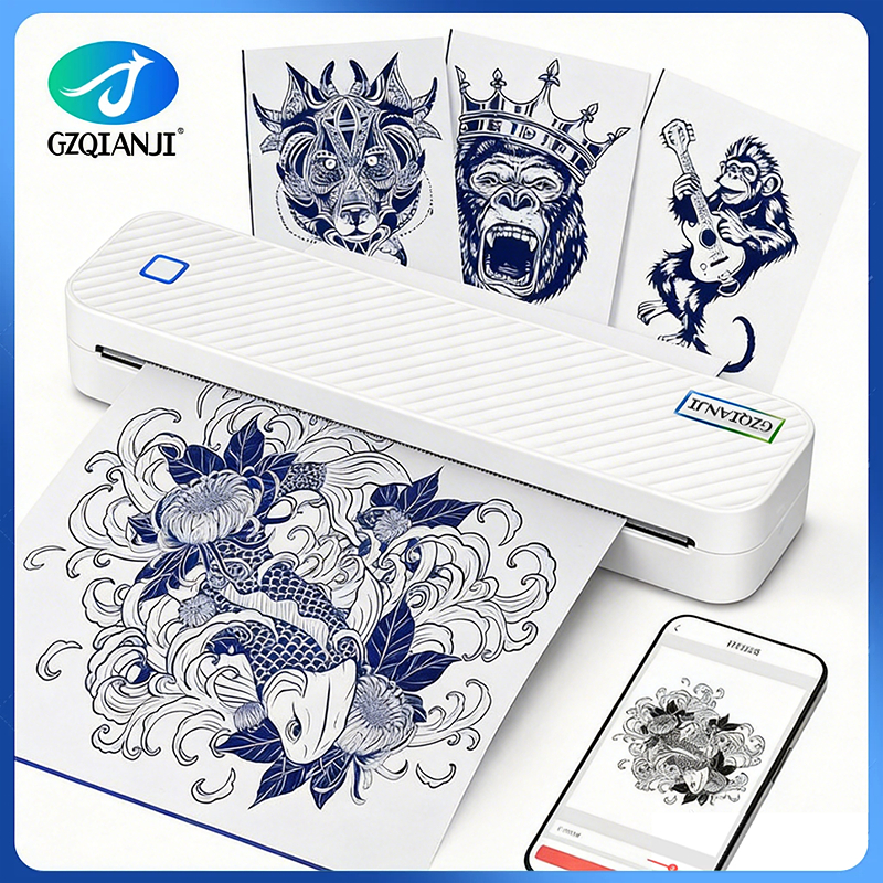 Mini Impressora Térmica tattoo A4 De Transferência Stencil Papel Para Tatuagem Impresso Por Bluetooth