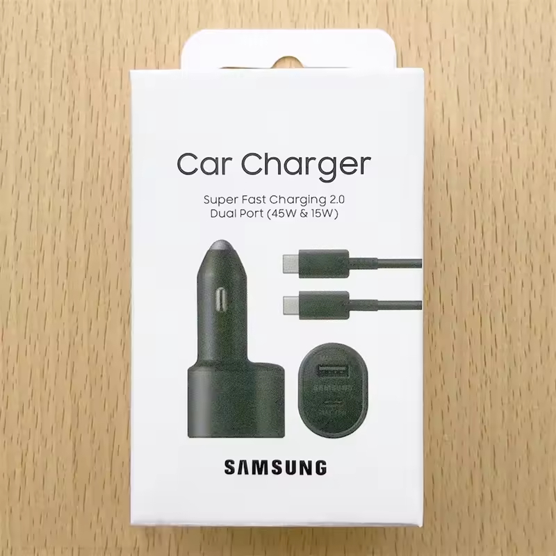 Samsung 60W USB Tipo C Carregador De Carro 45W PD Carga Super Rápida Para Galaxy