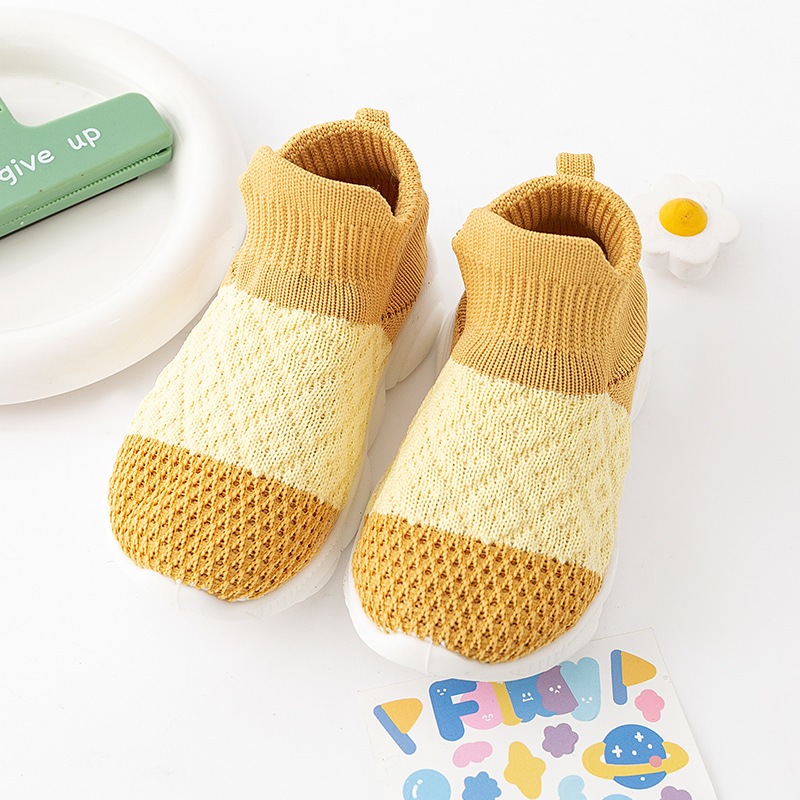 Sapatos infantis para bebês,Meia com Sola Sortida Bebê com Emborrachada Antiderrapante Infantil Menina Menino 0 a 3 anos