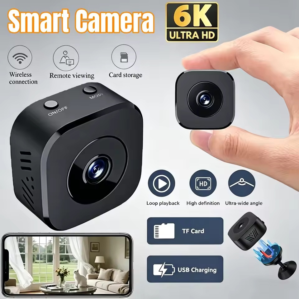 Câmera De Segurança HD Mini Visão Noturna Colorida Monitor Wi-Fi De Alta Definição À Prova D'água Detecção De Movimento