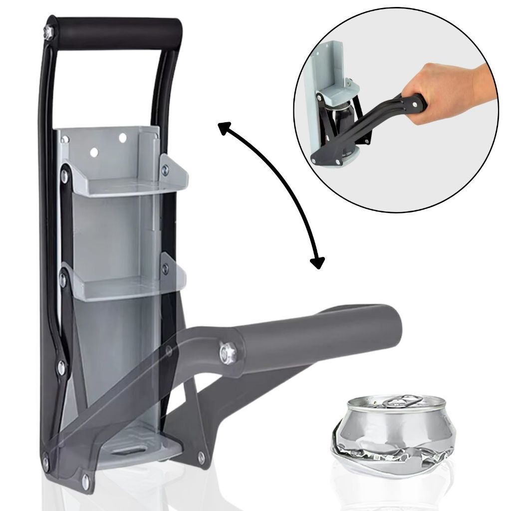 Amassador De Latinhas Latas Cerveja Com Abridor De Garrafa Reciclagem-haosin