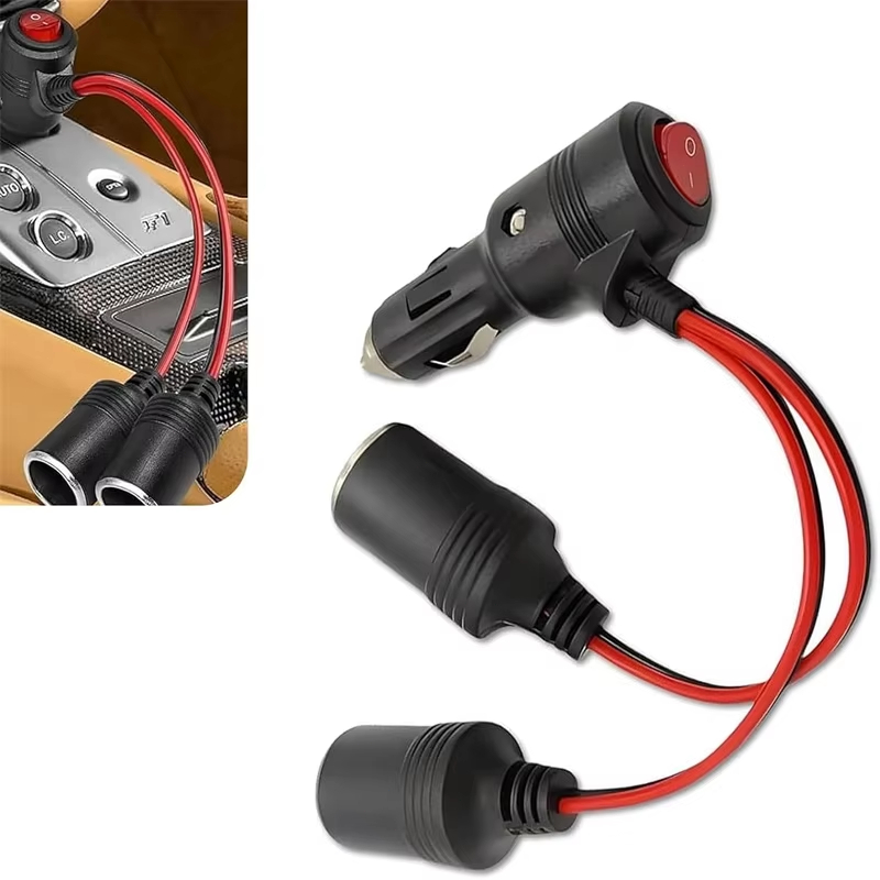 12V 24V Adaptador De Carregador De Energia Isqueiro Do Carro 1 A 3 Vias Soquete Divisor Fêmea Tomada Conector